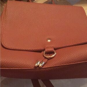 Elegant Tan Leather Backpack